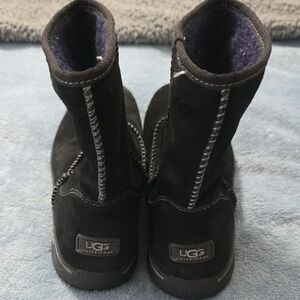 UGG Kids Black Suede Boots
